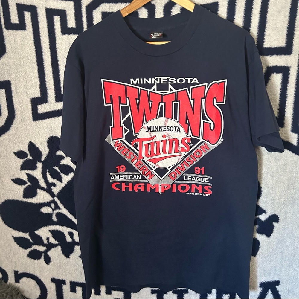 Vintage Minnesota Twins MLB T-Shirt Single Stitch 90s Baseball Tee Vtg